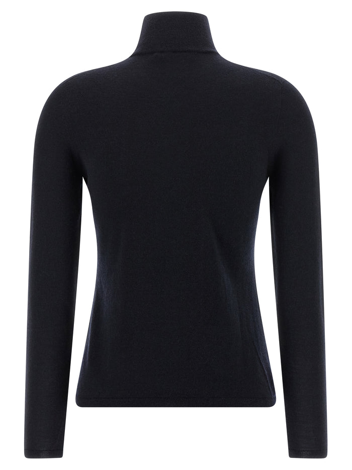 Max Mara 100% cashmere turtleneck in blue — view 2