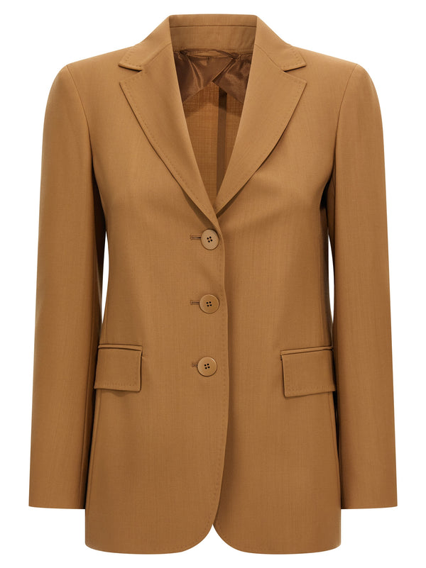 Max Mara 100% virgin wool blazer in brown