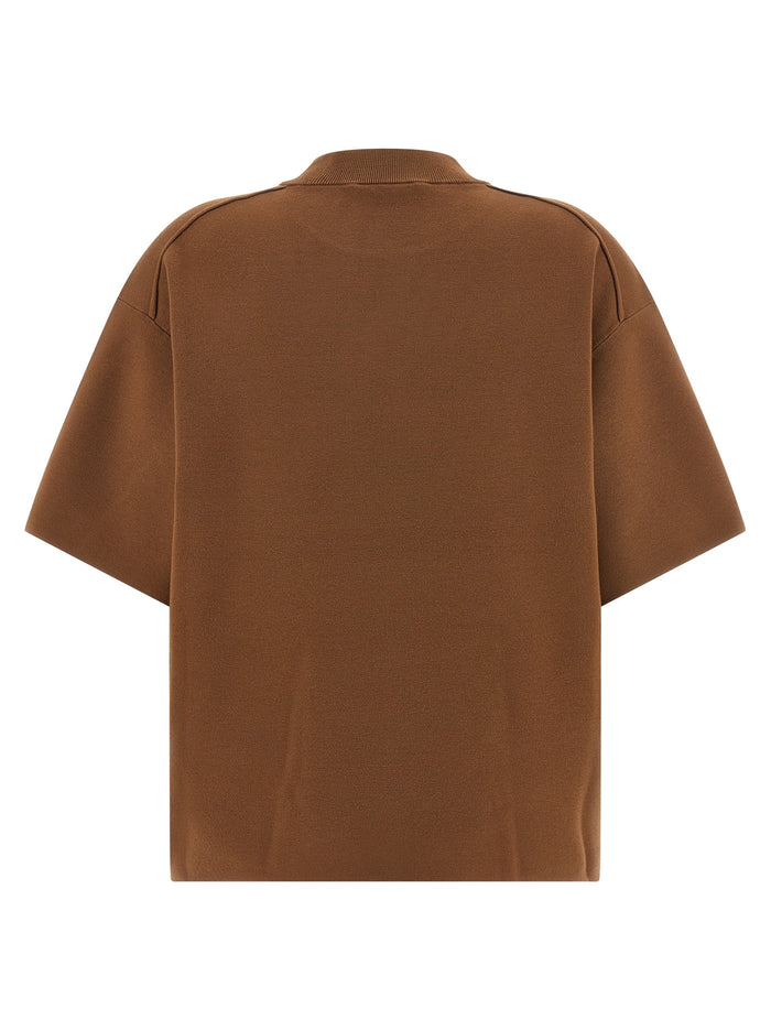 Max Mara 72% Viscose sweater in brown — view 2