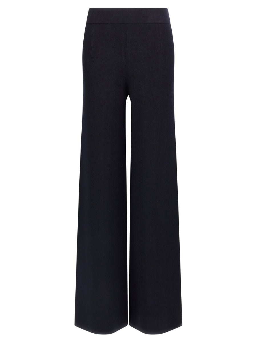 Max Mara 72% viscose trousers in blue