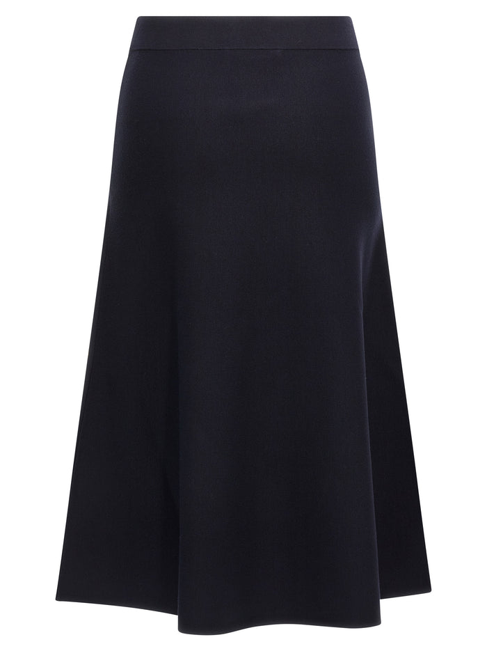 Max Mara 72% Viscose skirt in blue — view 2