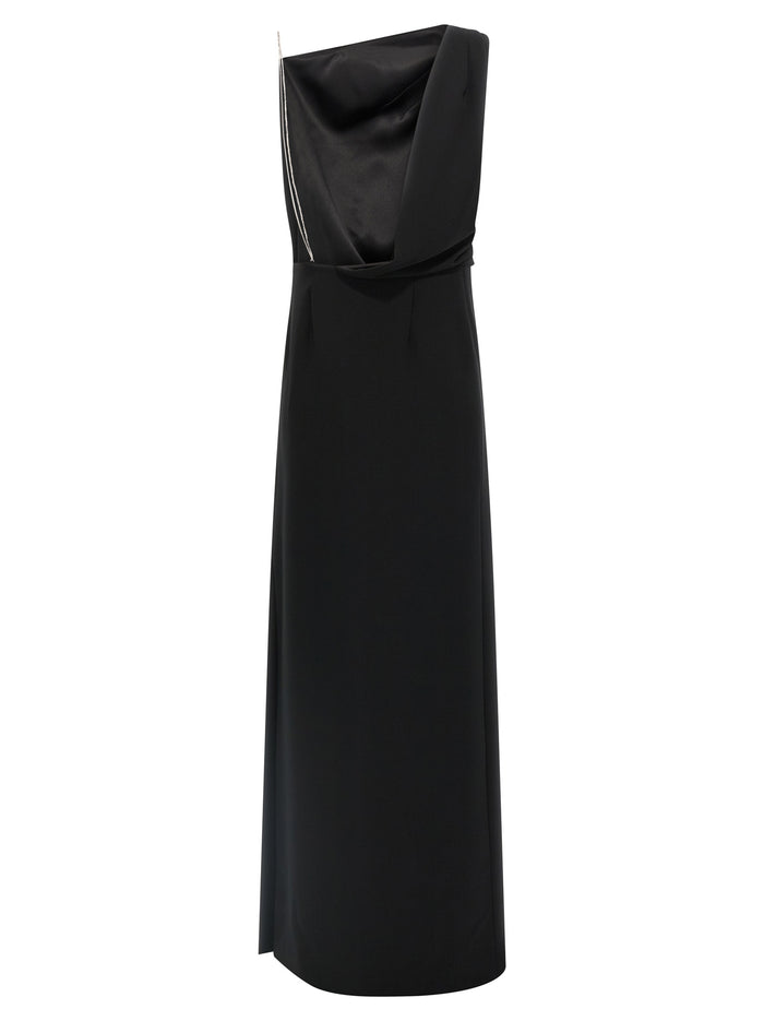 Max Mara 70% Triacetate dress in black — view 2