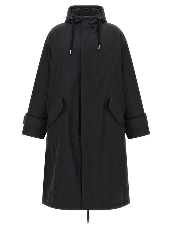 AMI Paris 100% Polyamide parka in gray