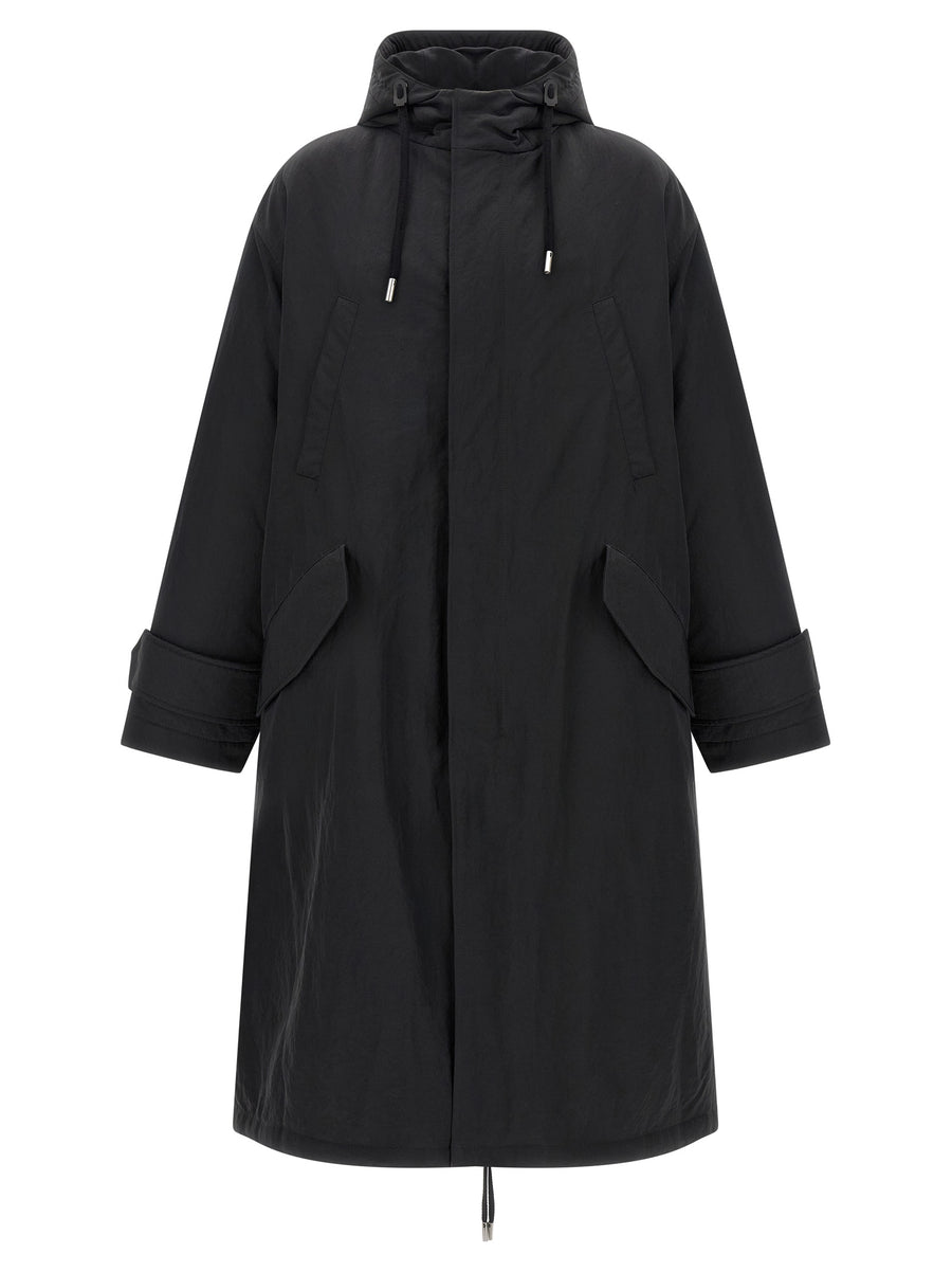 AMI Paris 100% Polyamide parka in gray