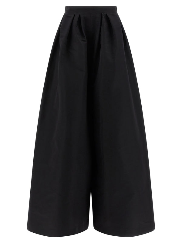 Carolina Herrera 100% silk trousers in black