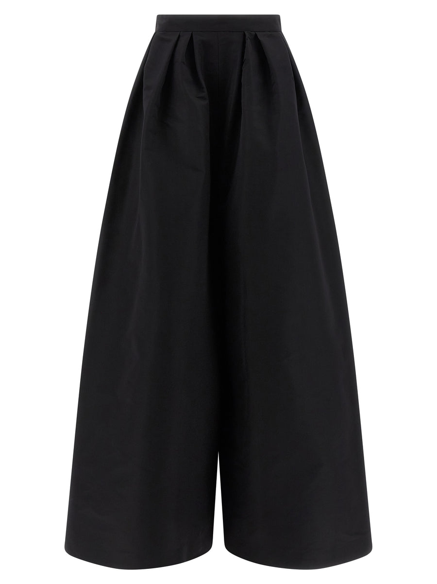 Carolina Herrera 100% silk trousers in black