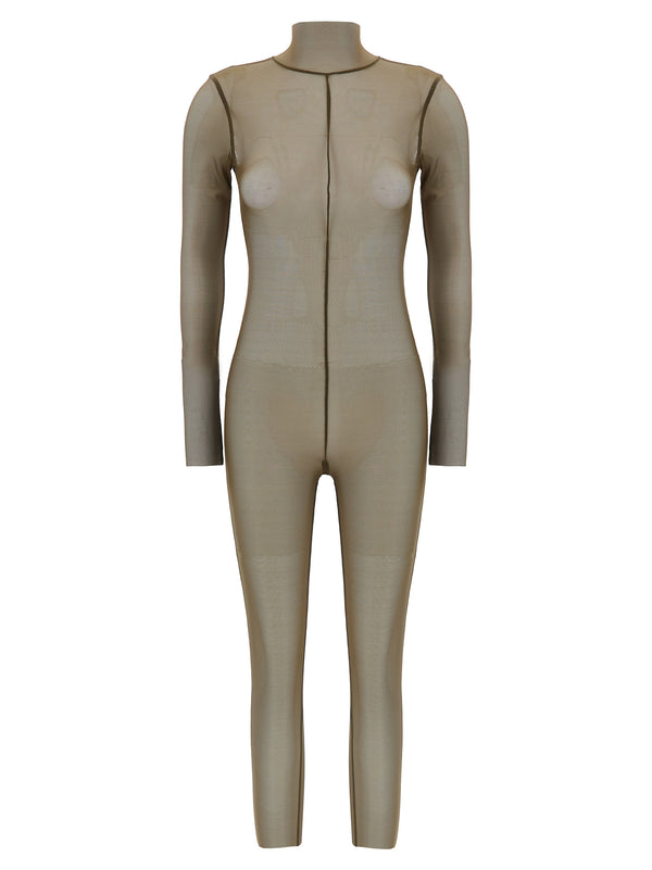Norma Kamali 82% polyamide bodysuit in beige