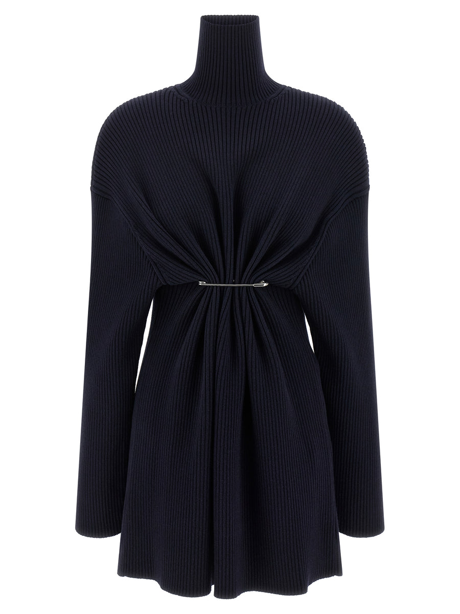 Balenciaga 100% Wool tunic dress in navy