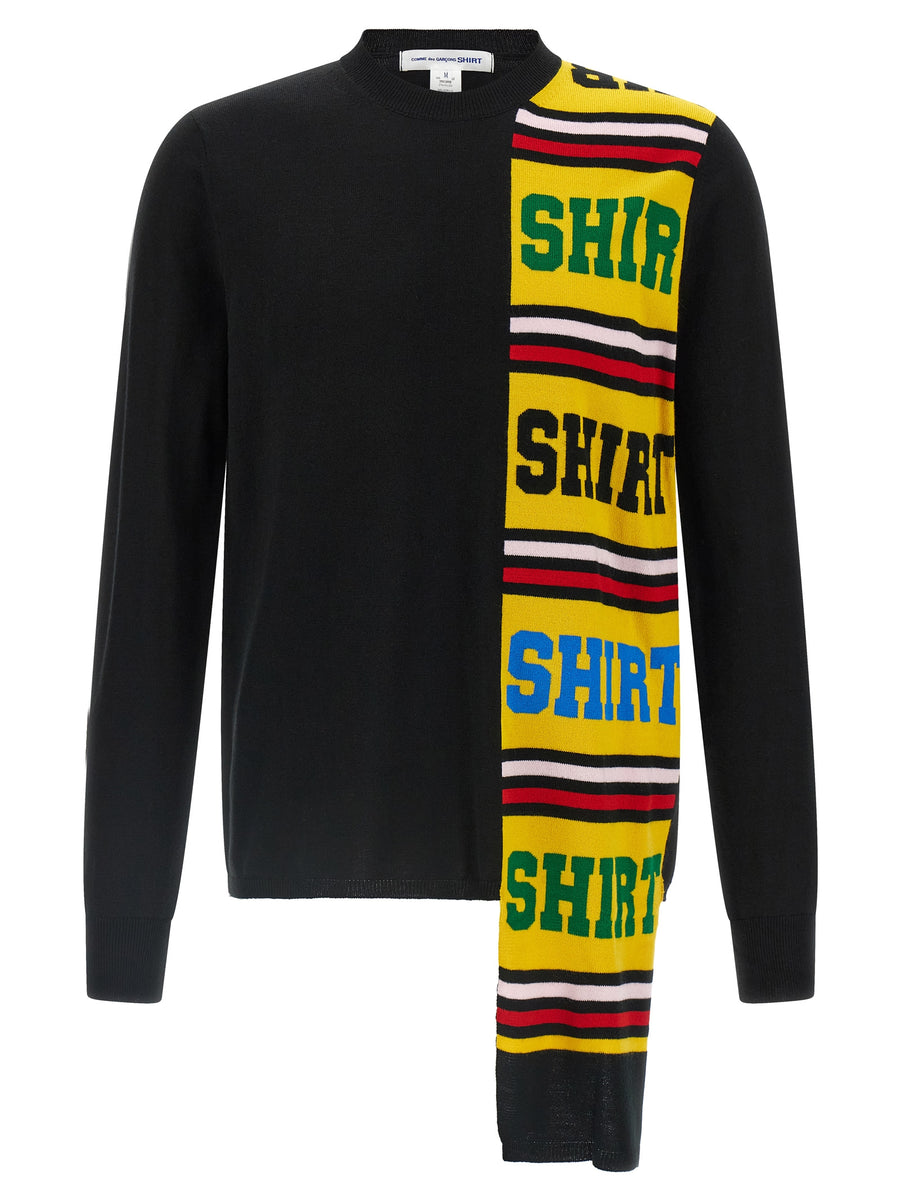 Comme des Garçons 54% acetate sweater in black