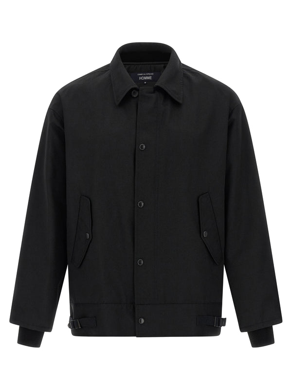 Comme des Garçons 50% polyester overshirt in black