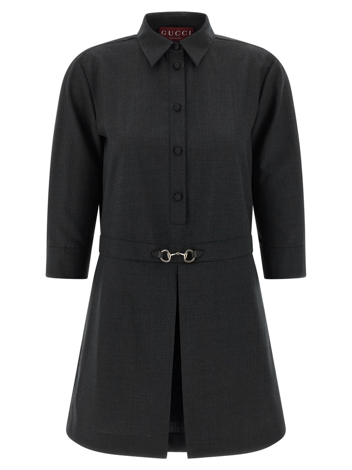 Gucci 100% wool dress in gray