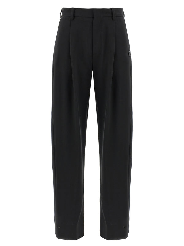 Moncler Genius 53% polyester trousers in black