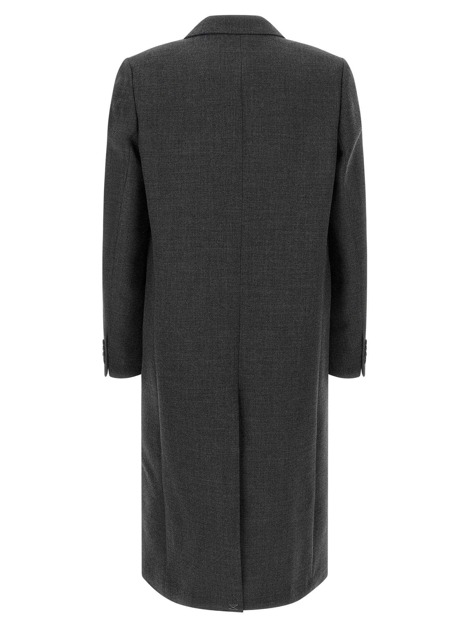 Dries Van Noten 100% wool coat in gray — view 2