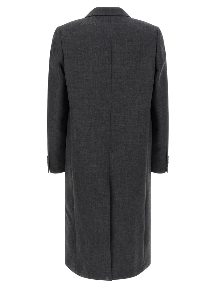 Dries Van Noten 100% wool coat in gray — view 2