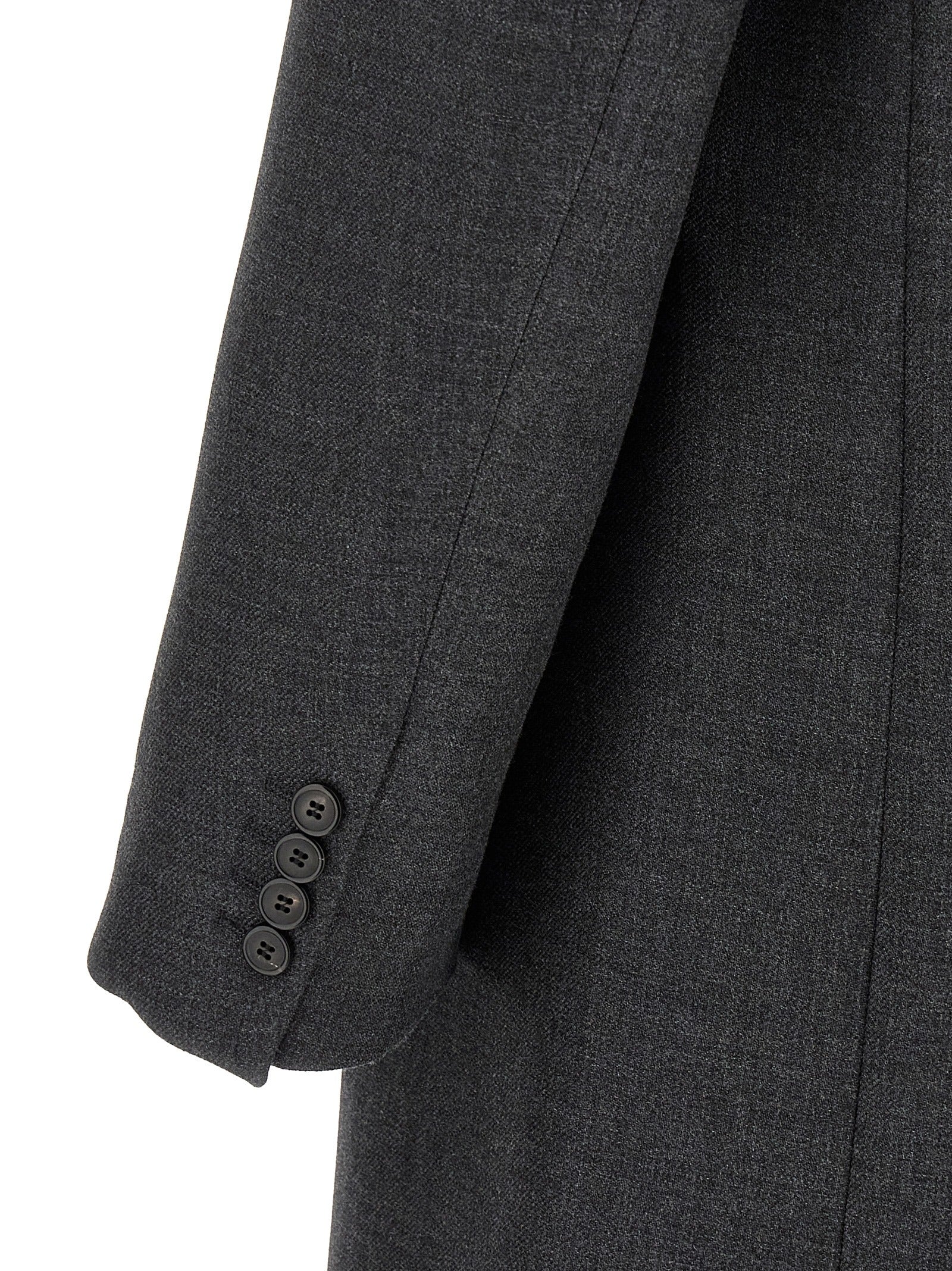 Dries Van Noten 100% wool coat in gray — view 4