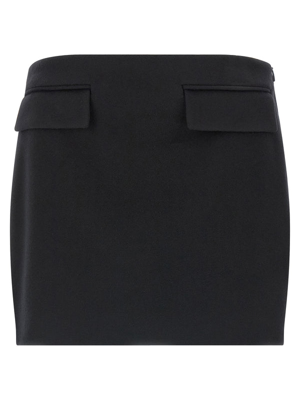 Ferragamo 90% Virgin Wool skirt in black
