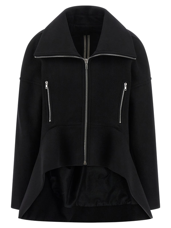 Rick Owens 100% Virgin Wool coat in black