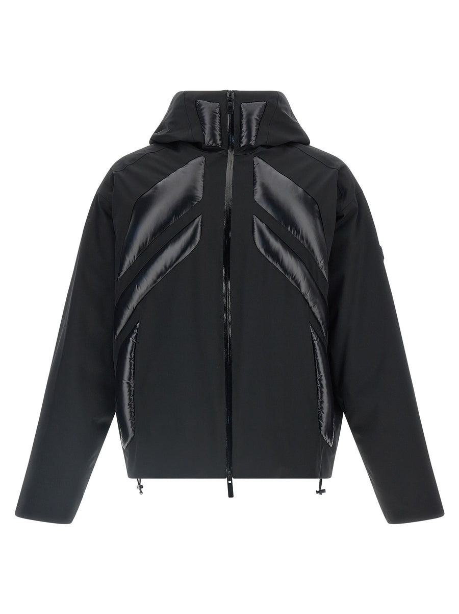 Moncler Genius 100% polyamide with nylon inserts down jacket in black