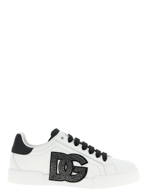 Dolce & Gabbana 100% calfskin leather sneaker in white