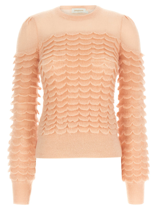 Zimmermann 50% mohair wool sweater in pink
