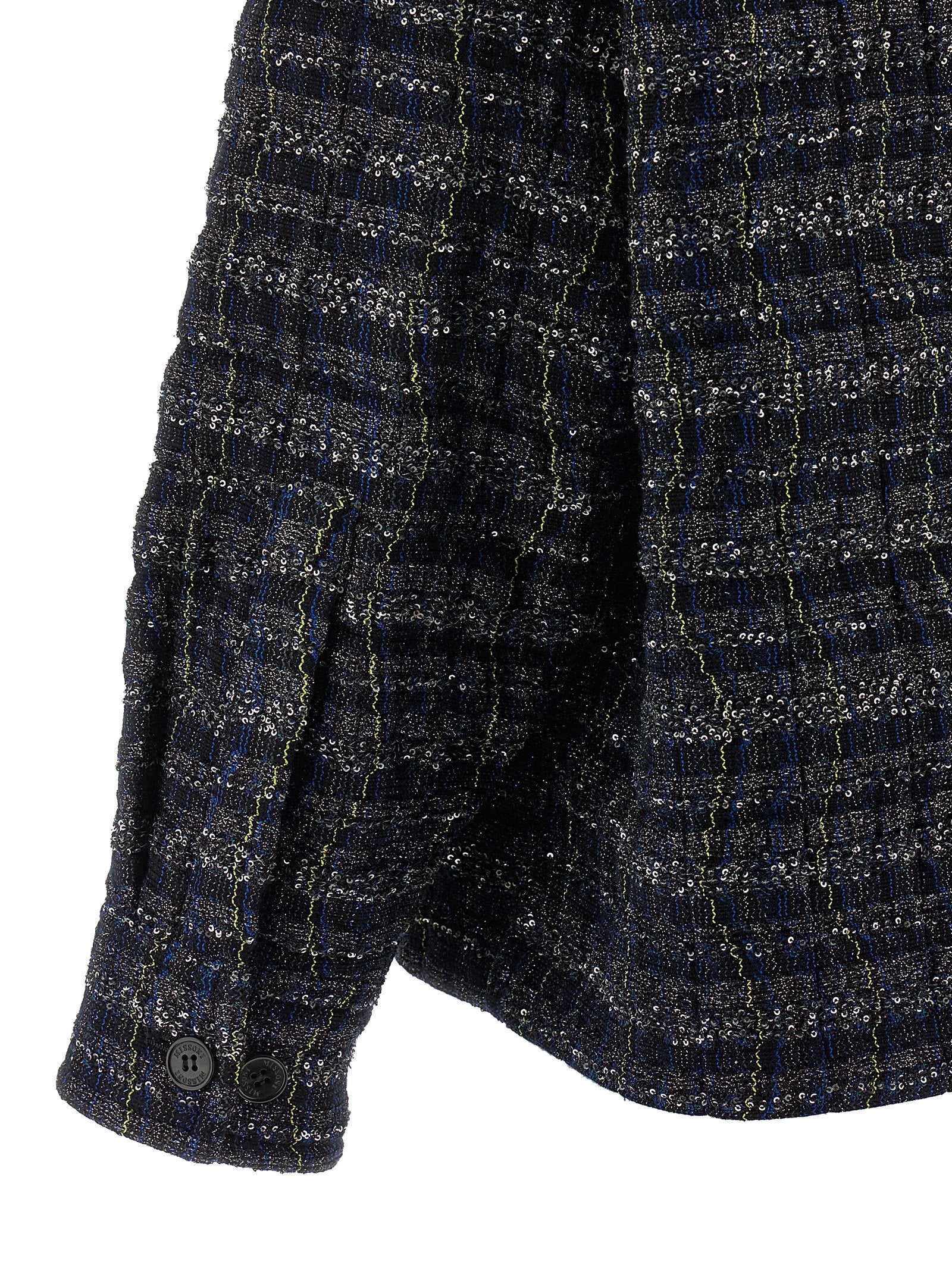 Missoni 63% Viscose overshirt in blue — view 4