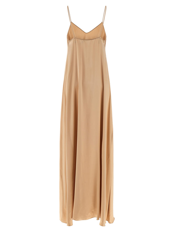 Ferragamo 100% Viscose dress in beige — view 2