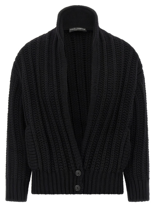 Dolce & Gabbana 100% Virgin Wool cardigan in black
