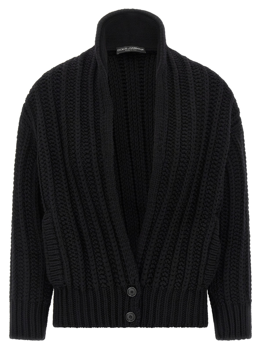 Dolce & Gabbana 100% Virgin Wool cardigan in black