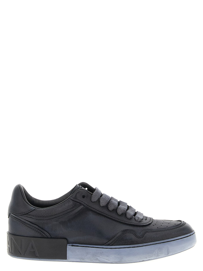 Dolce & Gabbana 100% lamb leather sneaker in black