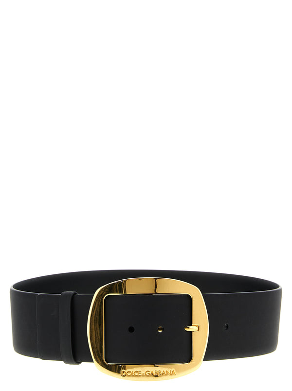 Dolce & Gabbana 100% calfskin leather belt in black