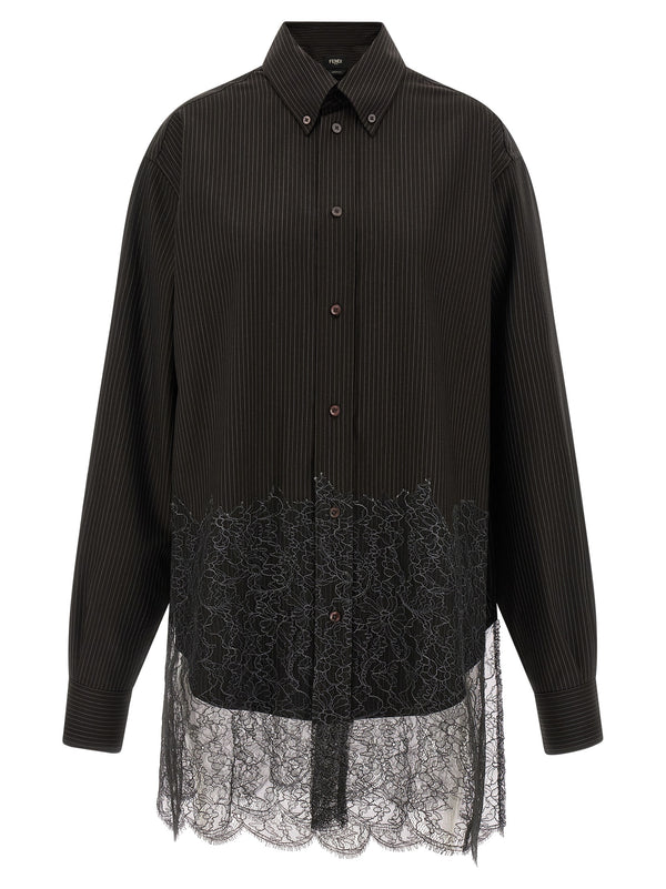 Fendi 100% Virgin Wool blouse in brown