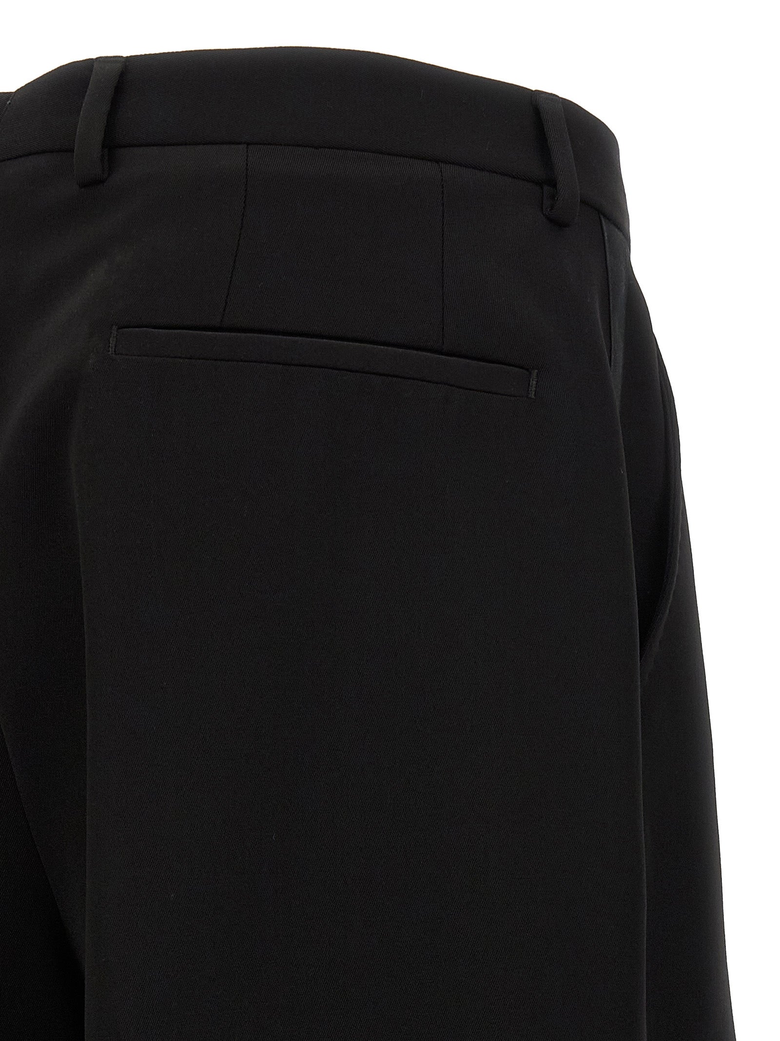 Dolce & Gabbana 100% virgin wool trousers in black — view 5