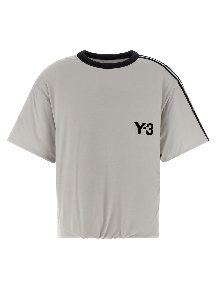 Y-3 93% lyocell t-shirt in gray