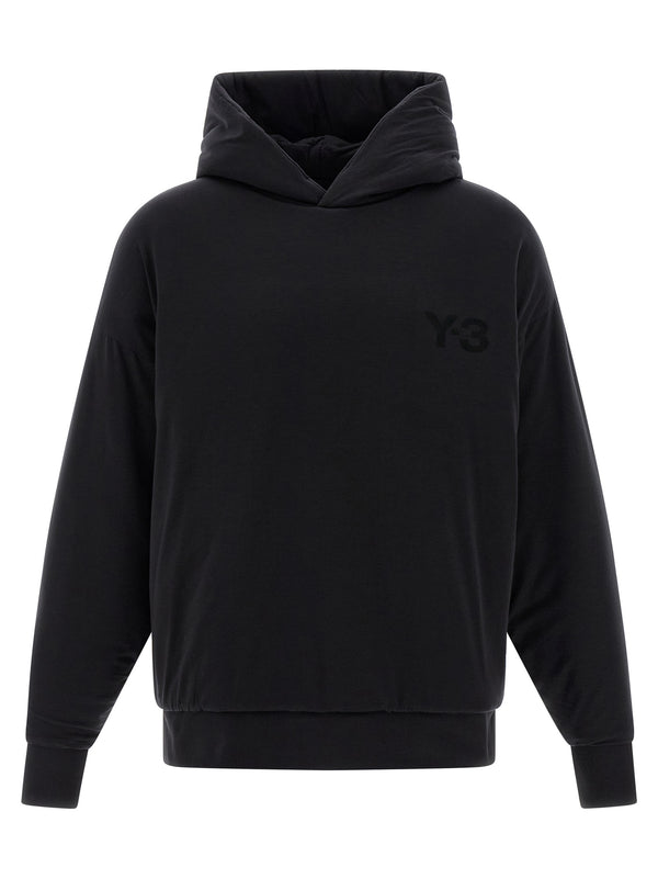 Y-3 93% Lyocell hoodie in black