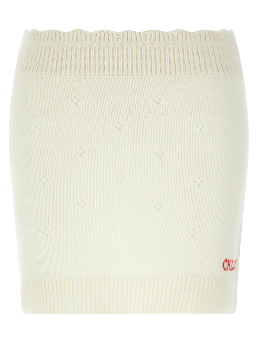 Chloé 71% wool skirt in white