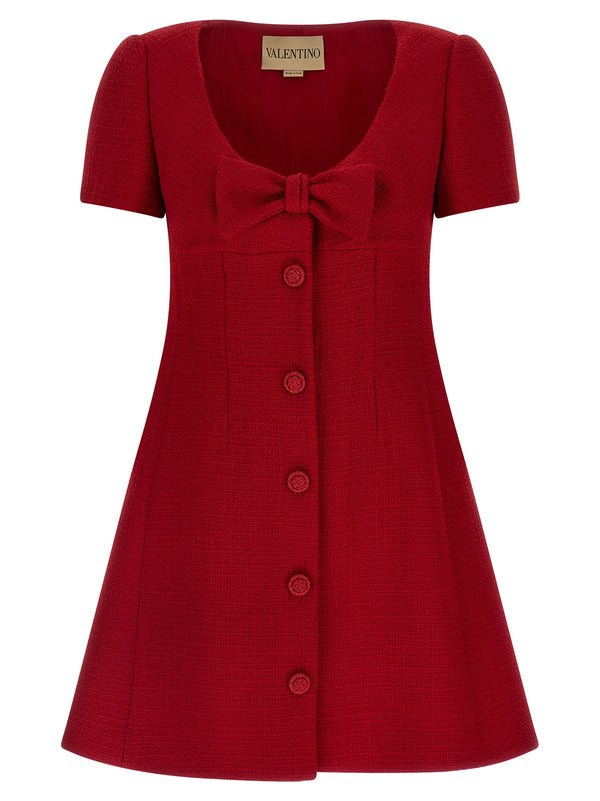 Valentino Garavani 97% Virgin Wool dress in red