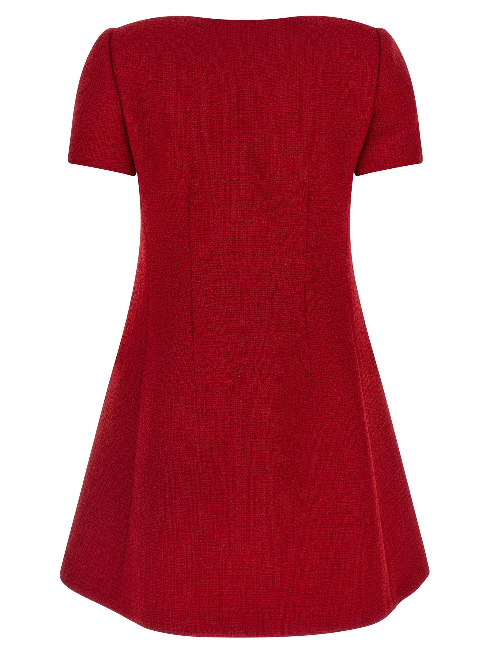 Valentino Garavani 97% Virgin Wool dress in red — view 2