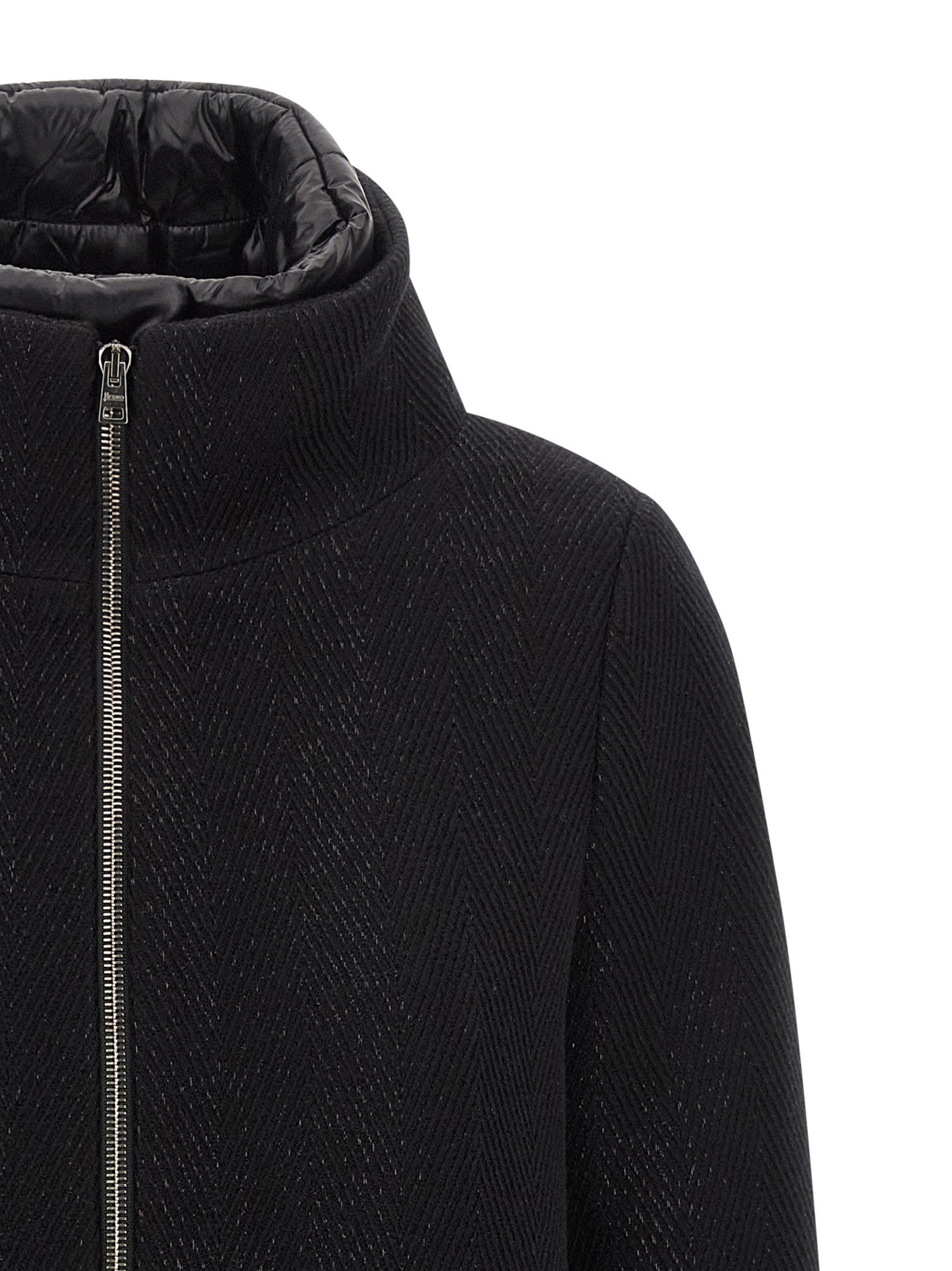 Herno 59% Wool coat in black — view 3