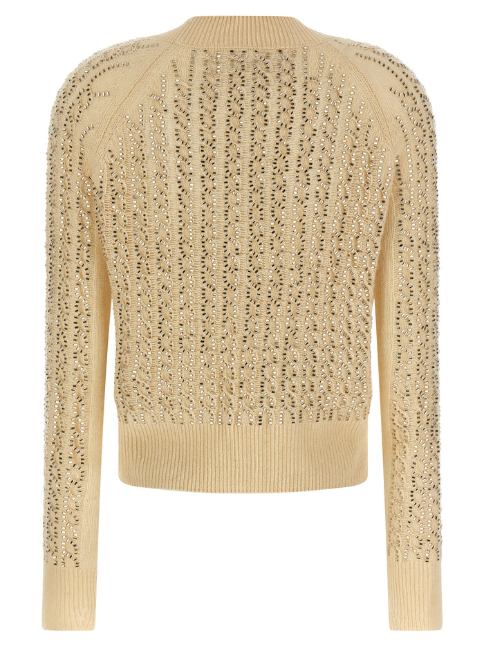 Ermanno Scervino 70% Virgin Wool sweater in beige — view 2