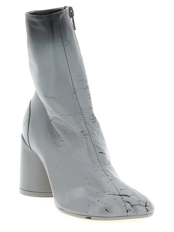 MM6 Maison Margiela 100% lambskin ankle boot in gray — view 2