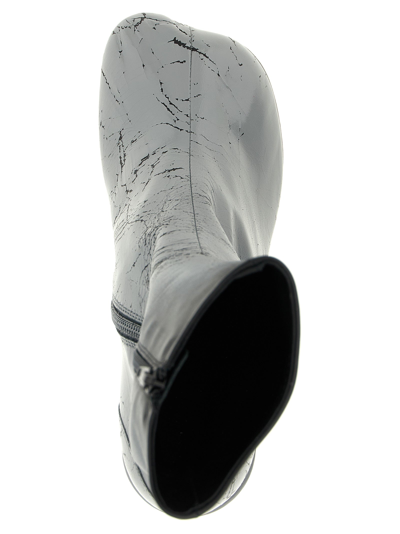 MM6 Maison Margiela 100% lambskin ankle boot in gray — view 4