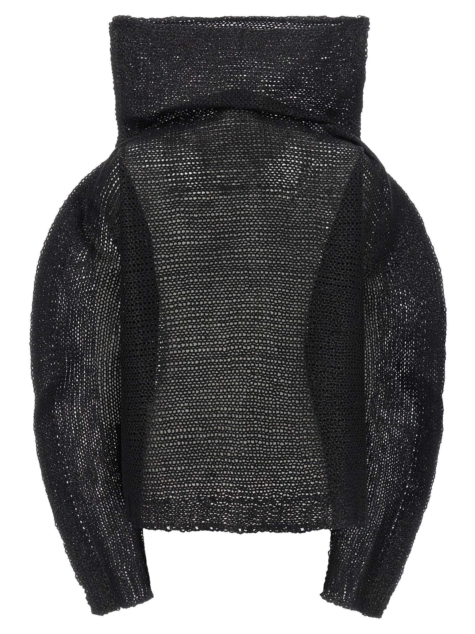 Issey Miyake 62% Wool sweater in black — view 2