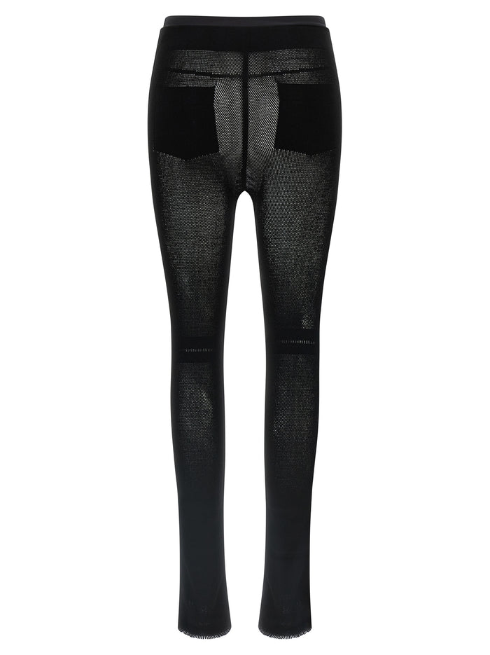 Issey Miyake 57% nylon leggings in black — view 2