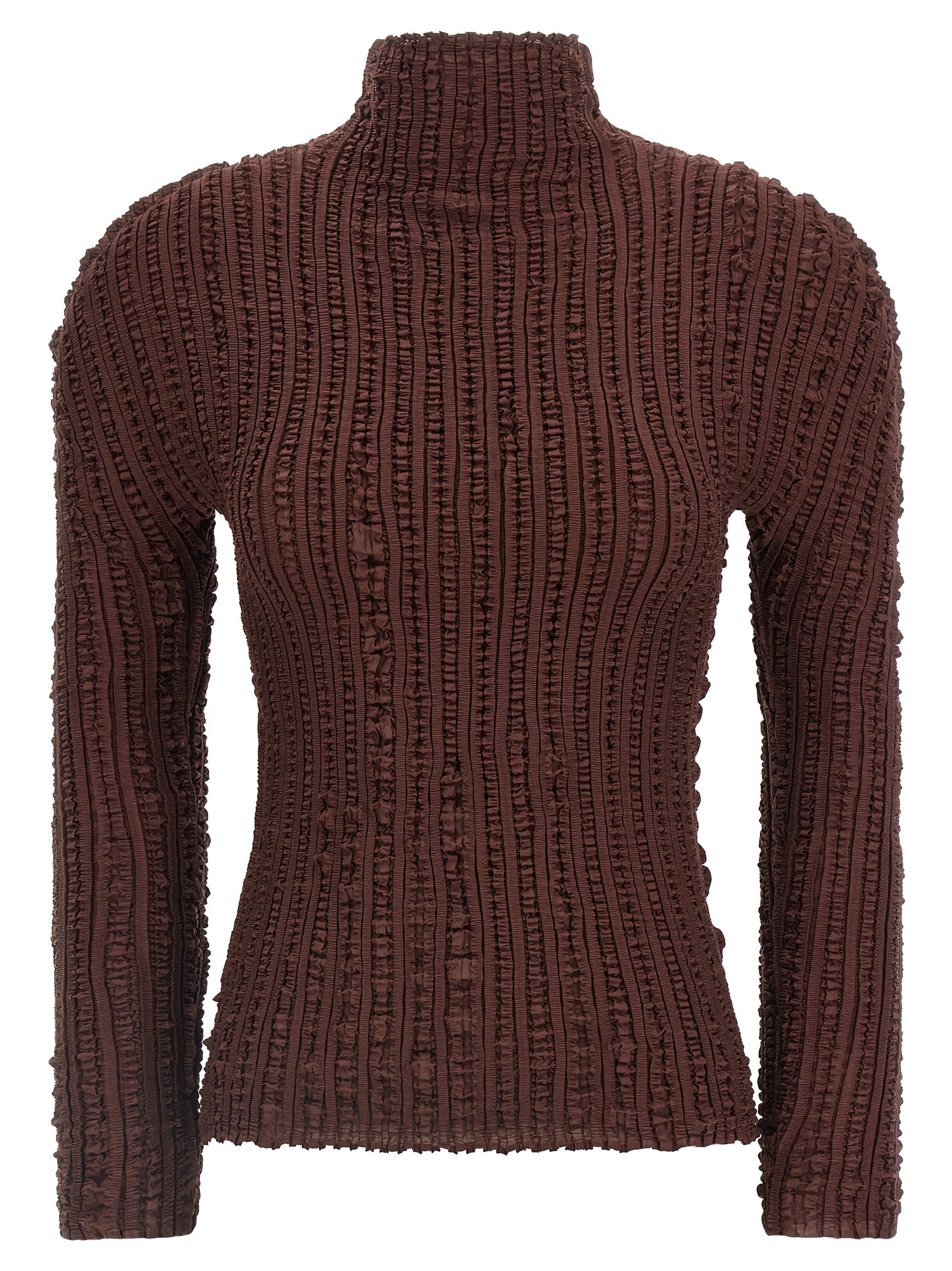 Issey Miyake 100% polyester sweater in brown