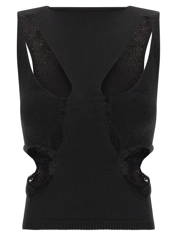 Rick Owens 100% Wool tank top in black