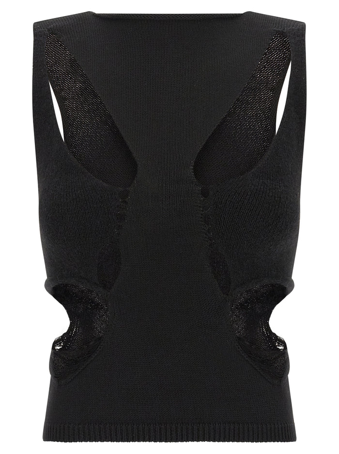 Rick Owens 100% Wool tank top in black