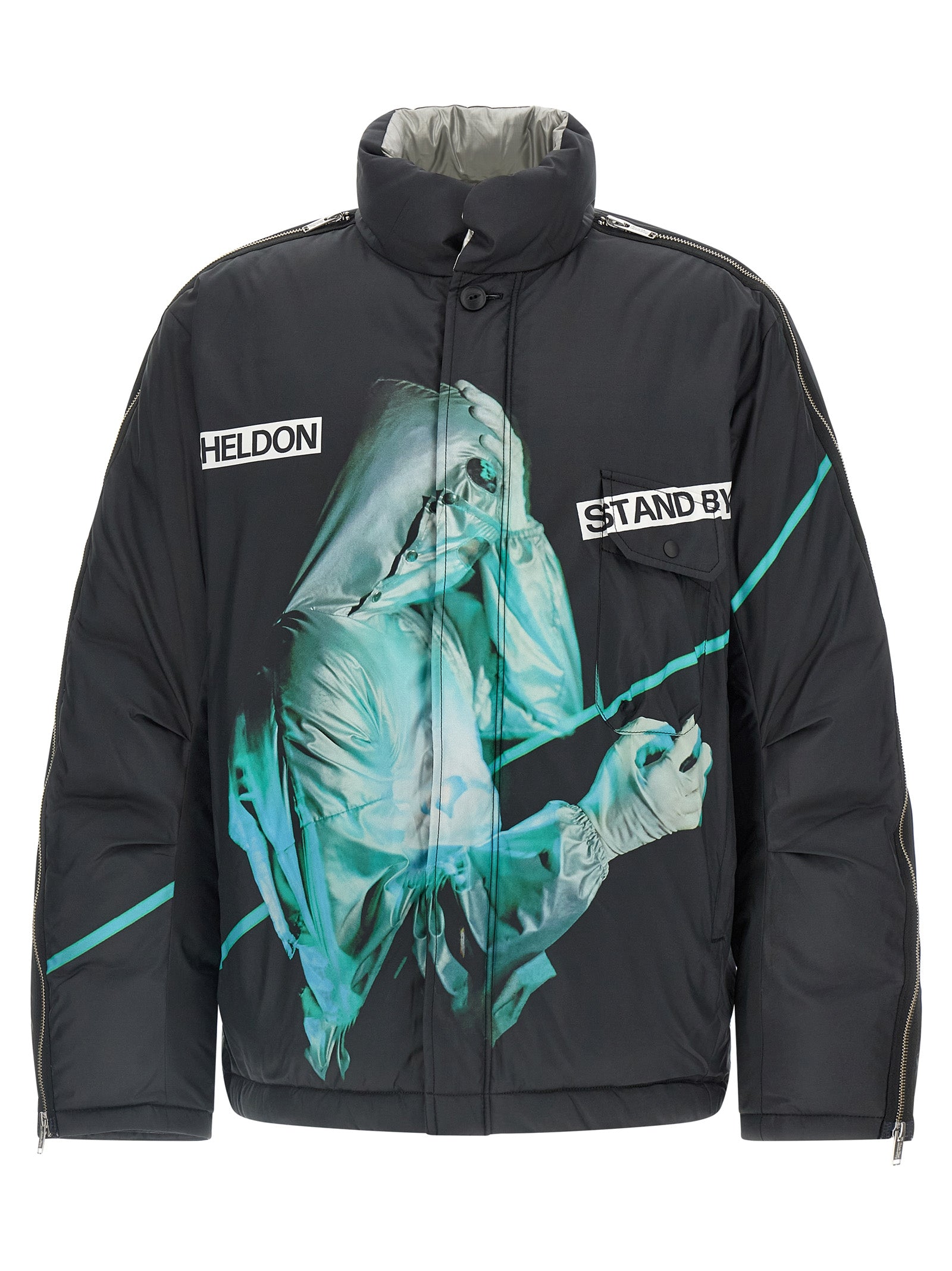 Undercover 100% polyester down jacket in black