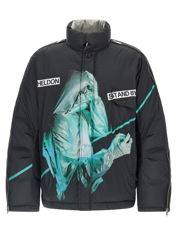Undercover 100% polyester down jacket in black