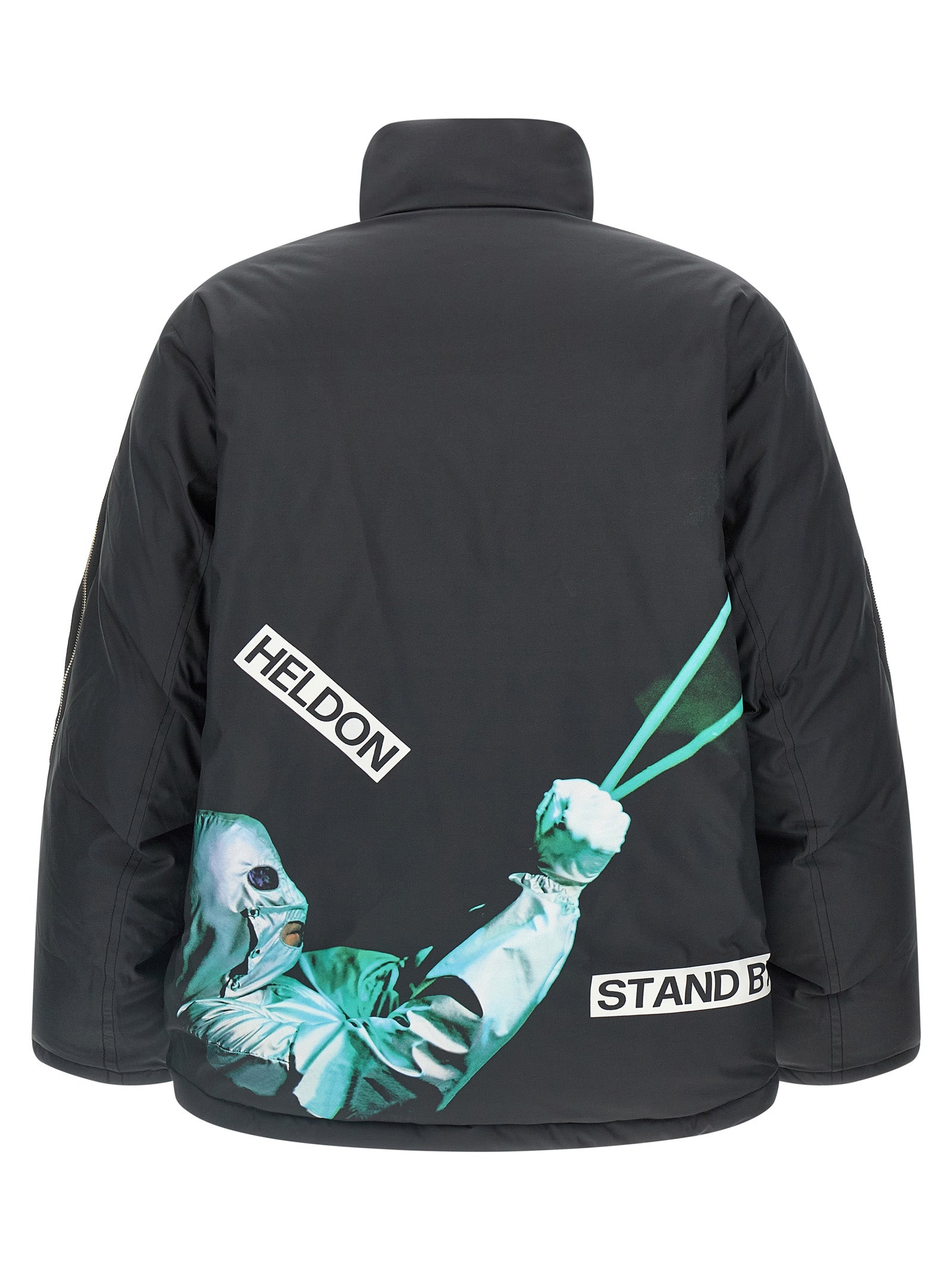 Undercover 100% polyester down jacket in black — view 2