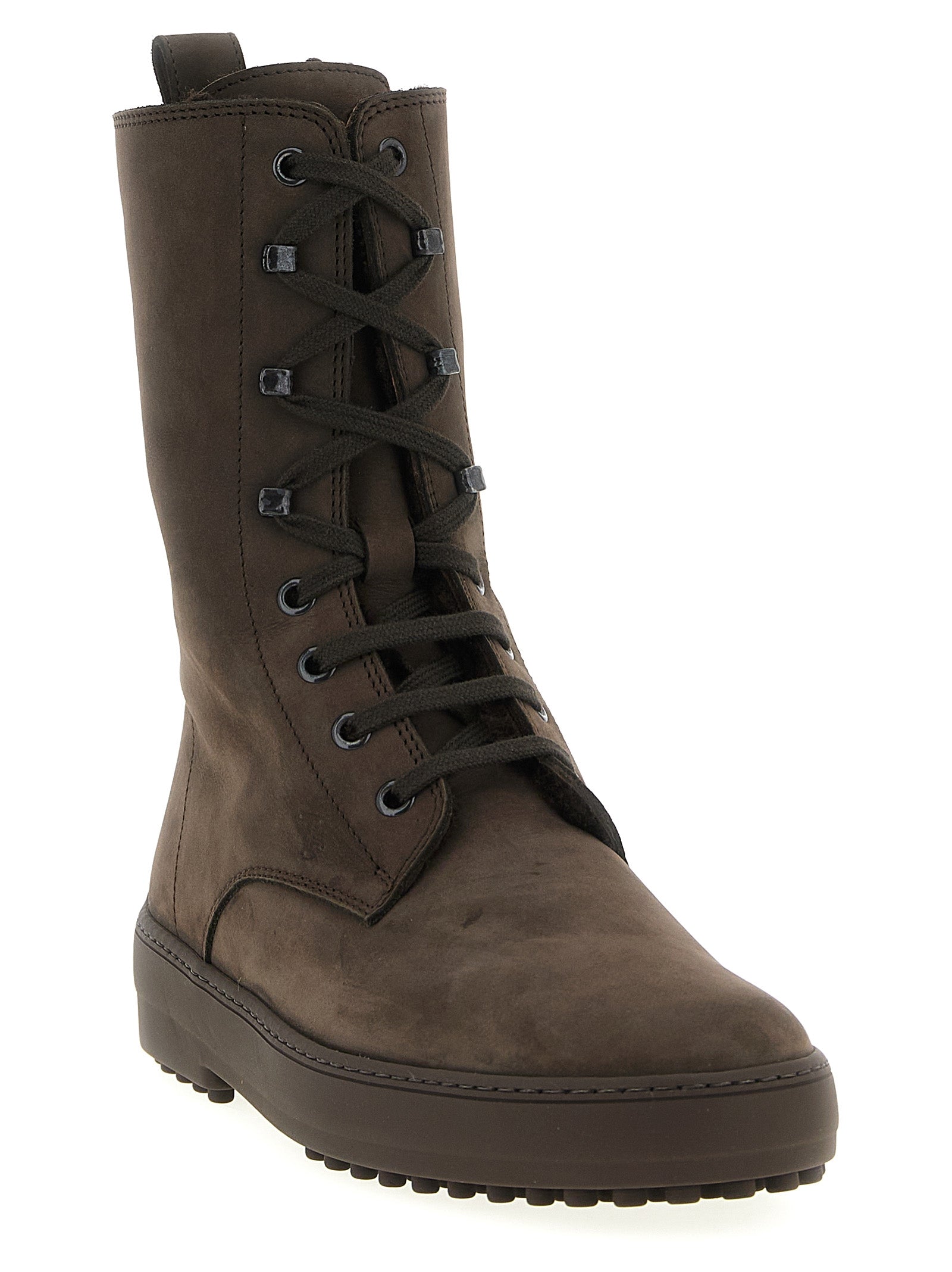 Tod's 100% calfskin leather boot in brown — view 2